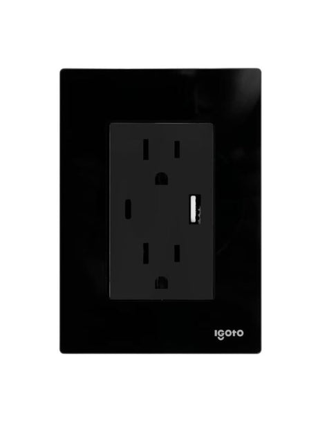 Igoto 2 contactos de 1 mod, 1 USB y 1 USB c ngo CRIS2025