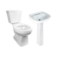 Wc roca blanco 4 (lavabo, pedestal, tanque y taza)