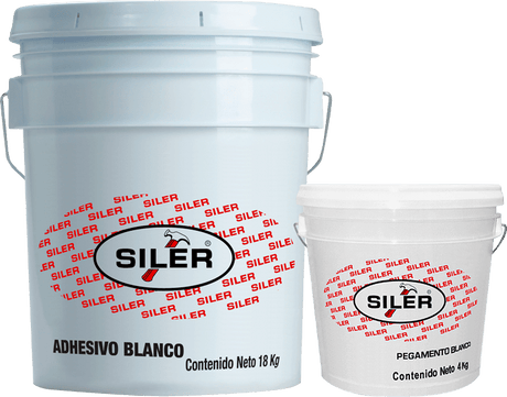 Siler cubeta 4 kg adhesivo blanco et roja (CR4000)