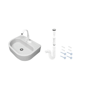 Fleximatic 2052 lavabo color poligran, llave ABS kit instal cespol antiolores