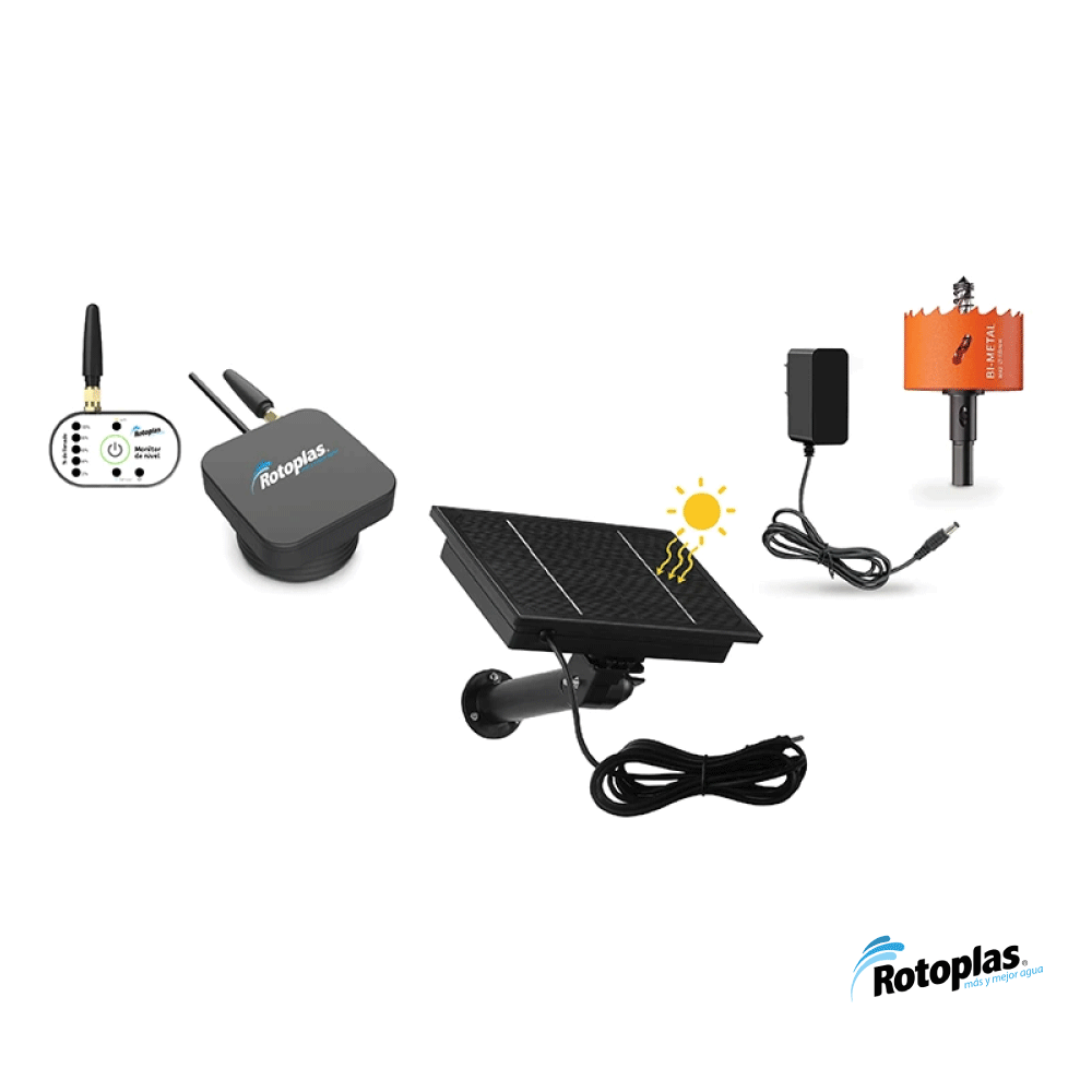 Rotoplas sensor nivel ultrasonico IoT solar