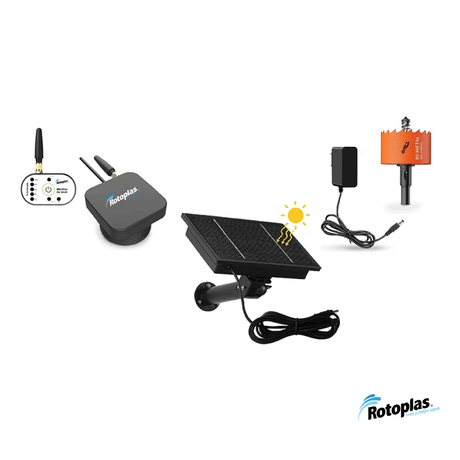 Rotoplas sensor nivel ultrasonico IoT solar