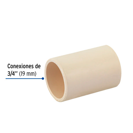 Resistec CPVC cople 3/4" (19 mm) *50*