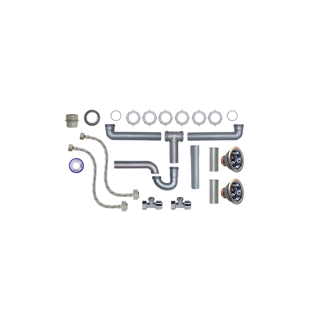 Coflex paquete de instalacion premium PS-F007 para fregadero doble