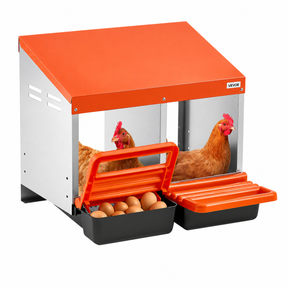 Nidos para gallinas, 2 compartimentos, facil recogida de huevos, montaje en pared mod CNB-02