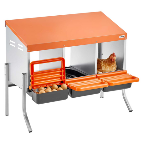 Nidos para gallinas,3 compartimentos, facil recogida de huevos, con patas de apoyoâ mod CNB-03-LEG