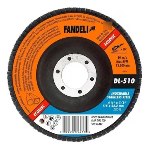 Fandeli Disco Laminado Z-40 Inox Eco Force 4½"