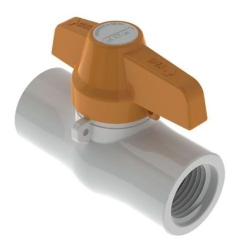 PCP Válvula de Bola 1 1/2" PVC. Roscada Liviana