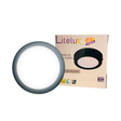 Litelux Lámpara de Sobreponer Negra 12 W, Luz Blanca