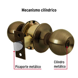 Cerradura Esfera Cilíndrico, Baño, Antiguo, Blíster, Basic