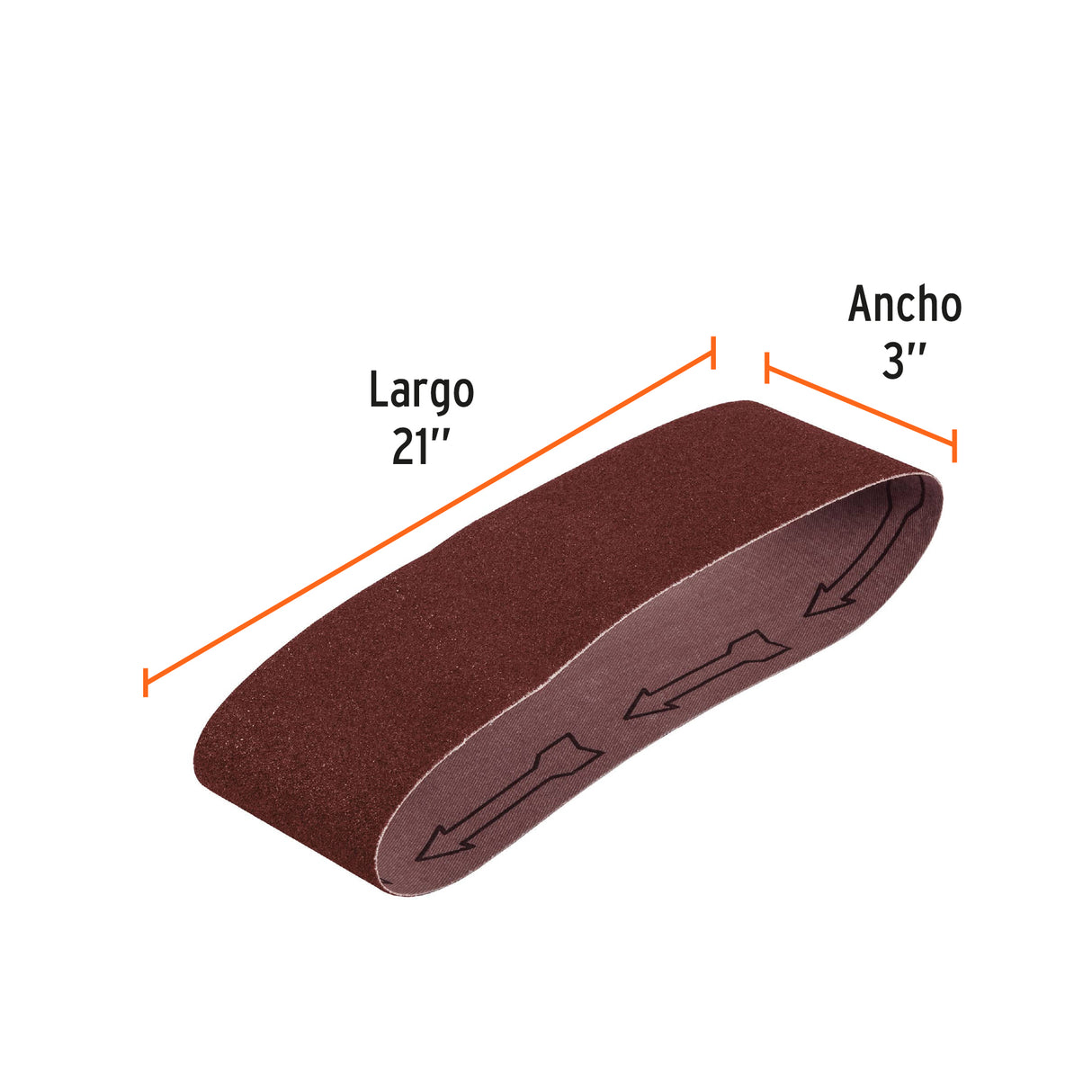 1 Banda de Lija 3 X 21' para Madera Grano 100 en Paquete de 5