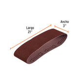 1 Banda de Lija 3 X 21' para Madera Grano 100 en Paquete de 5