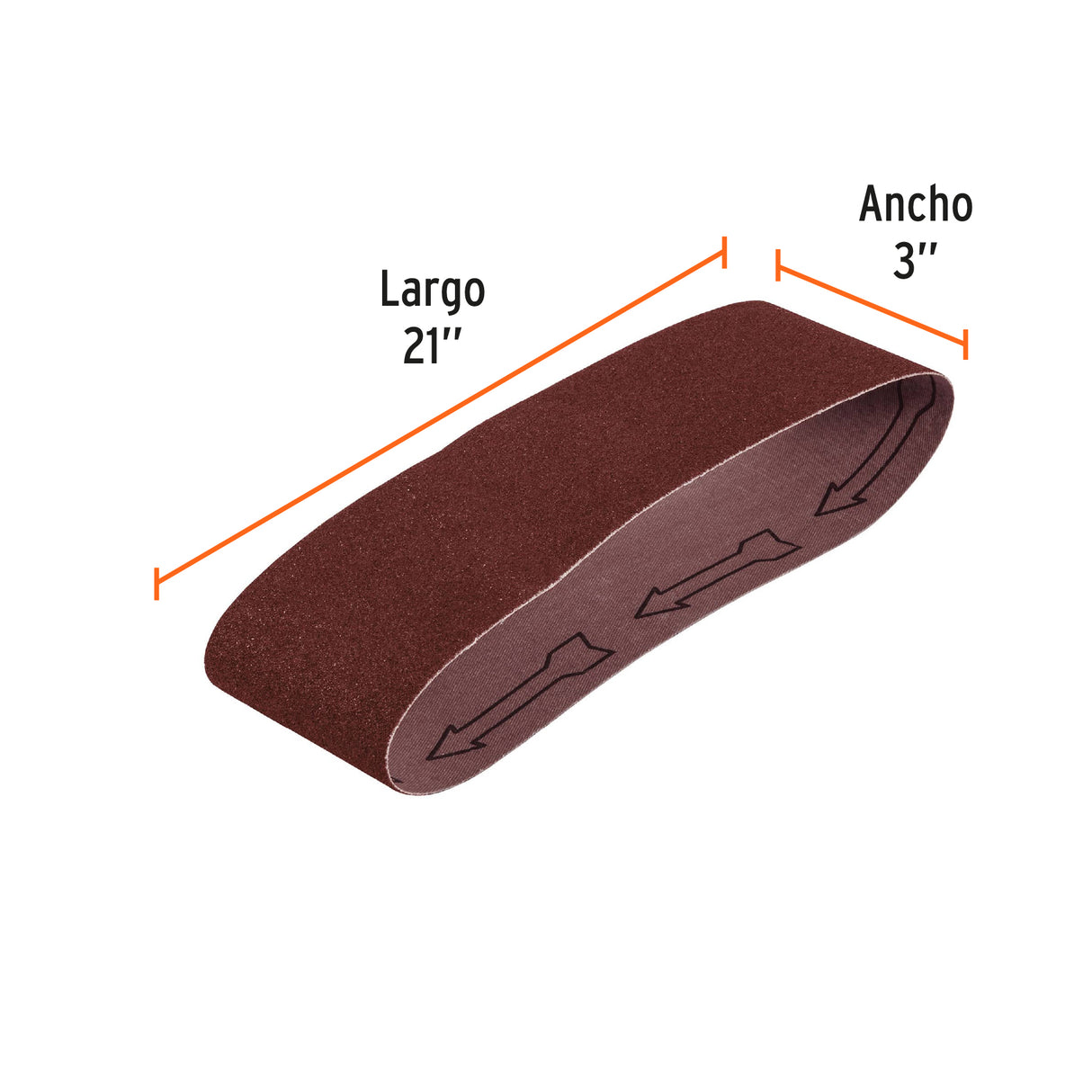 1 Banda de Lija 3 X 21' para Madera Grano 36 en Paquete de 5