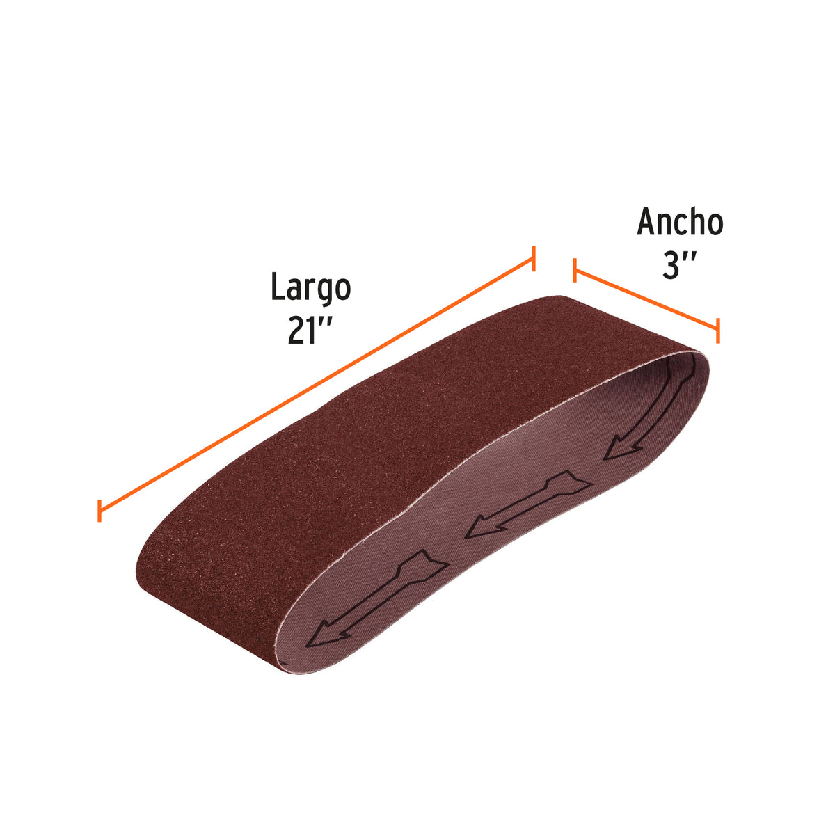 1 Banda de Lija 3 X 21' para Madera Grano 50 en Paquete de 5