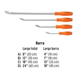Juego con 4 Barras de Palanca, Truper