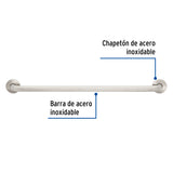 Barra Recta de Seguridad, Acero Inoxidable, 80 cm, Foset