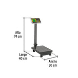 Báscula Electrónica de Plataforma, Plegable, 100 kg. Pretul