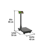Báscula Electrónica de Plataforma, Plegable, 200 kg. Pretul