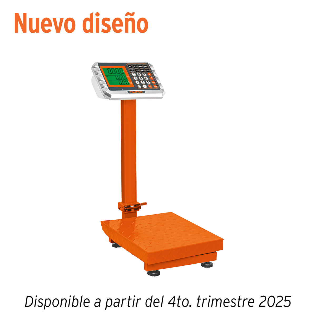Báscula Electrónica de Plataforma para Mostrador, 80 kg, Truper