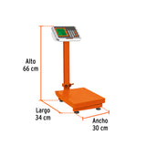 Báscula Electrónica de Plataforma para Mostrador, 80 kg, Truper