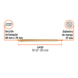 Bastidor de Madera 39 X 48 mm para Carretilla TP-8, Truper
