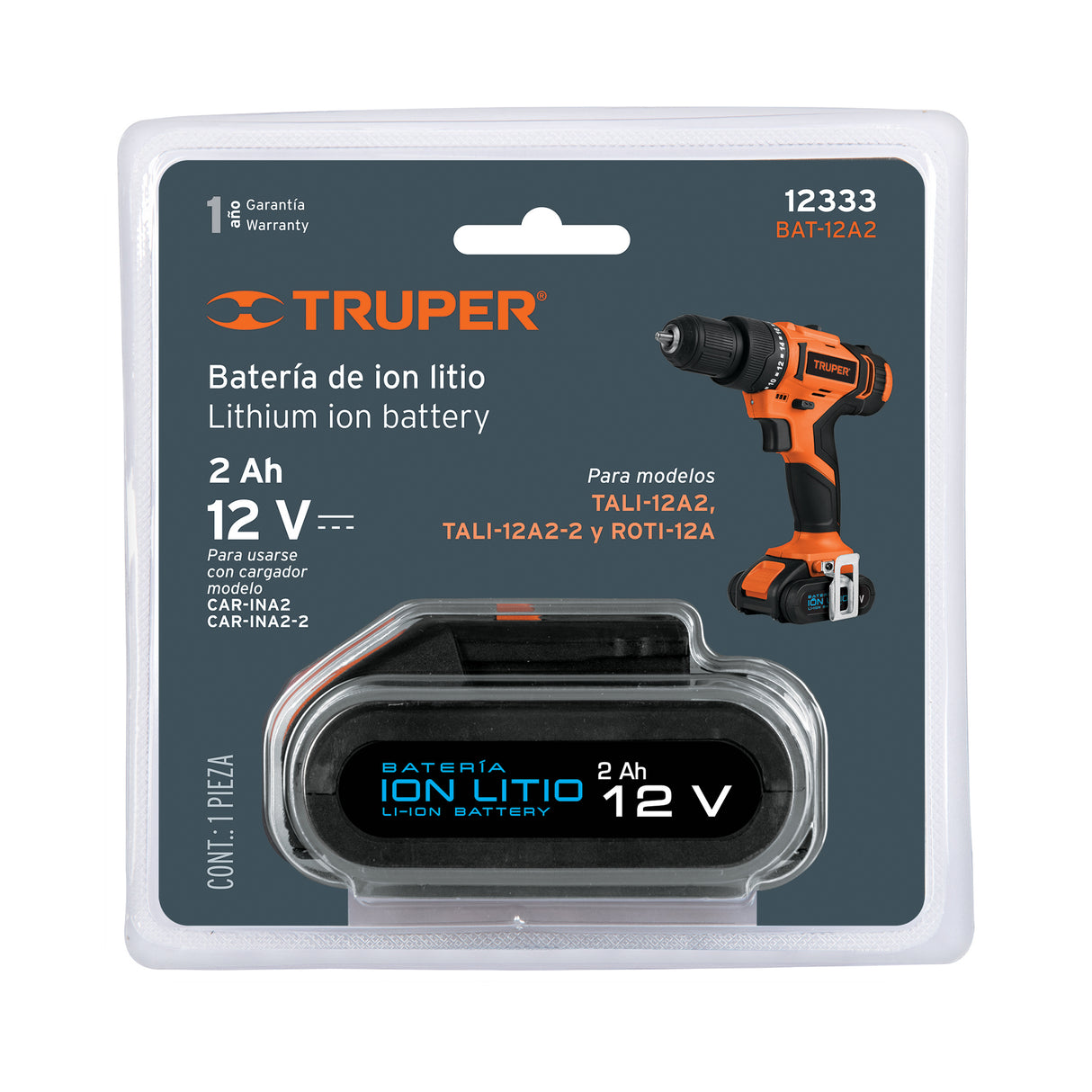 Batería Ion Litio, 12 V, para ROTI-20 a y TALI-12A2