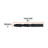 Broca HSS 1' Trublack para Metal, Truper