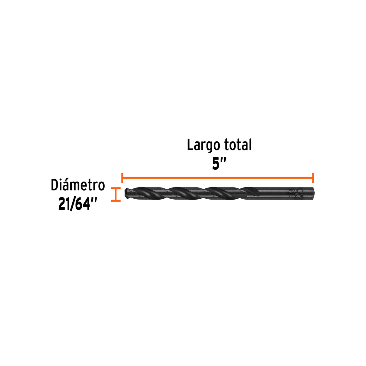 Broca HSS 21/64' Trublack para Metal, Truper