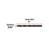 Broca HSS 21/64' Trublack para Metal, Truper