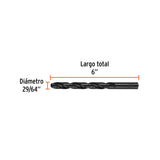Broca HSS 29/64' Trublack para Metal, Truper