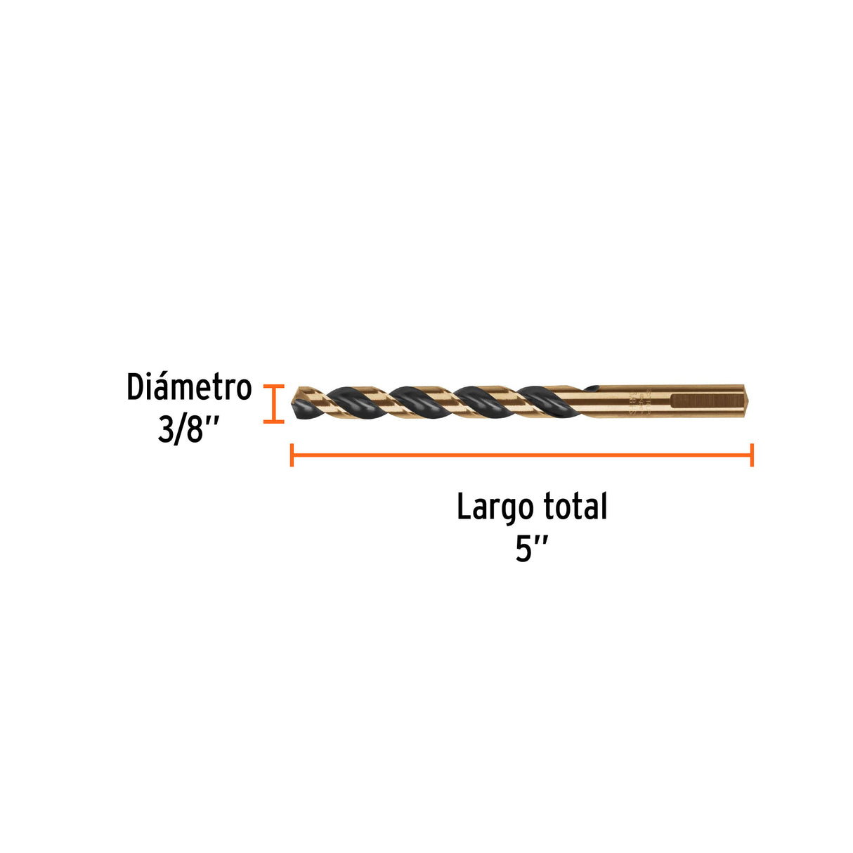 Broca HSS 3/8' Trugold para Metal en Blíster, Expert