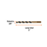 Broca HSS 3/8' Trugold para Metal en Blíster, Expert