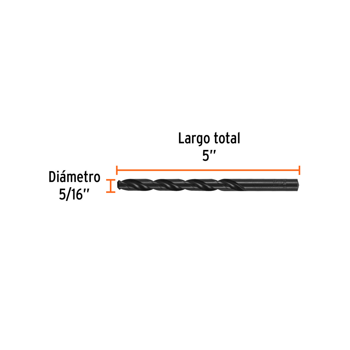 Broca HSS 5/16' Trublack para Metal, Truper
