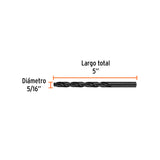 Broca HSS 5/16' Trublack para Metal, Truper