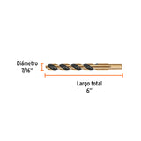 Broca HSS 7/16' Trugold para Metal en Blíster, Expert