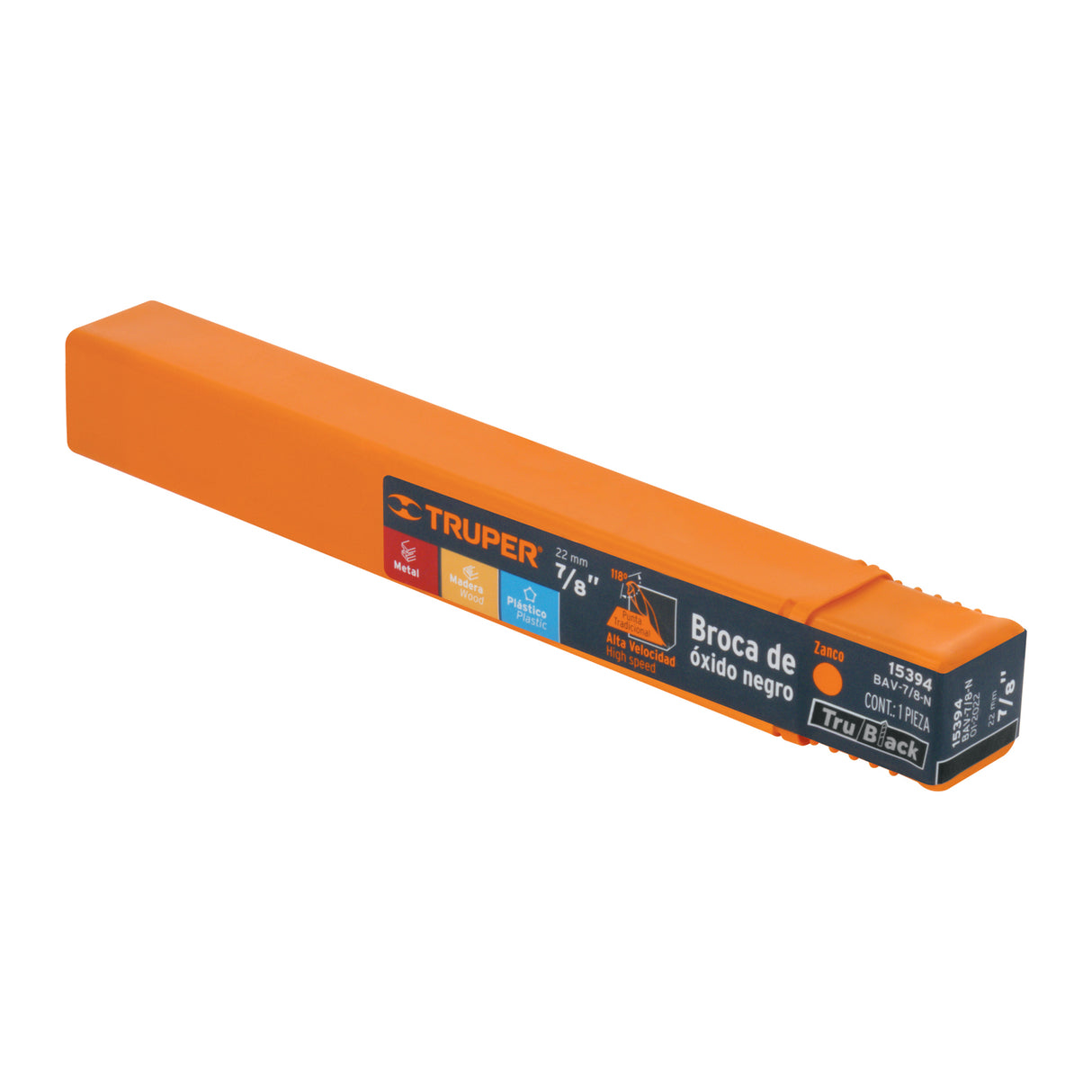 Broca HSS 7/8' Trublack para Metal, Truper