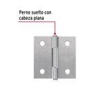 Bisagra Cuadrada 2', Satinado, Cabeza Plana, Basic