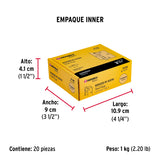 Bisagra Cuadrada 2-1/2', Latonado, Cabeza Plana, Hermex Basic