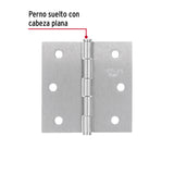 Bisagra Cuadrada 2-1/2', Satinado, Cabeza Plana, Basic
