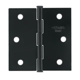 Bisagra Cuadrada 2-1/2', Negro Mate, Cabeza Plana, Basic