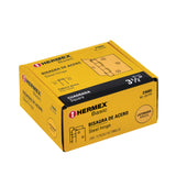 Bisagra Cuadrada 3-1/2', Latonado, Cabeza Plana, Hermex Basic