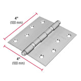Bisagra Cuadrada 4' Acero Inox, Cabeza Redonda, Hermex