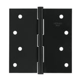 Bisagra Cuadrada 4', Negro Mate, Cabeza Plana, Basic