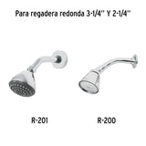 Brazo y Chapetón para Regadera, Latón, Cromo, Element