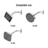 Brazo de Acero Cromado y Chapetón de Acero Inox para Regadera