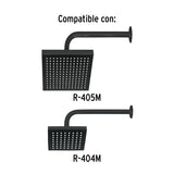 Brazo Recto con Chapetón para Regadera, 30 cm, Negro Mate