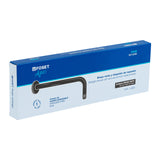Brazo Recto con Chapetón para Regadera, 30 cm, Negro Mate