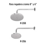 Brazo y Chapetón para Regadera Techo, Cromo, Element