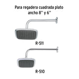 Brazo de 50 cm y Chapetón Tipo Gancho para Regadera, Aero