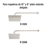 Brazo y Chapetón para Regadera, 50 cm, Satín, Riviera